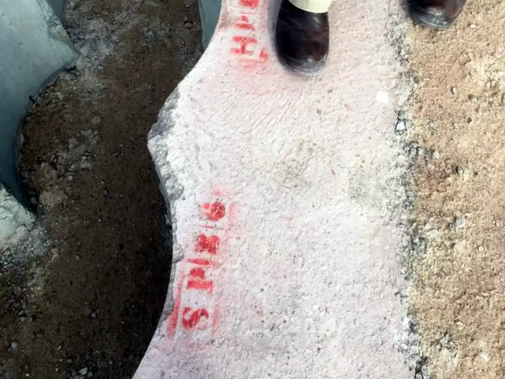 P002 saldanha substation n secant pile wall setting out marks