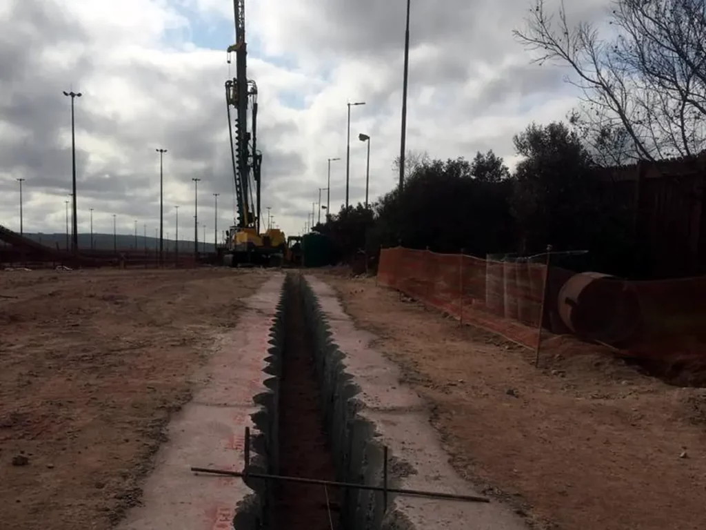 P002 saldanha substation n secant pile wall trench alignment