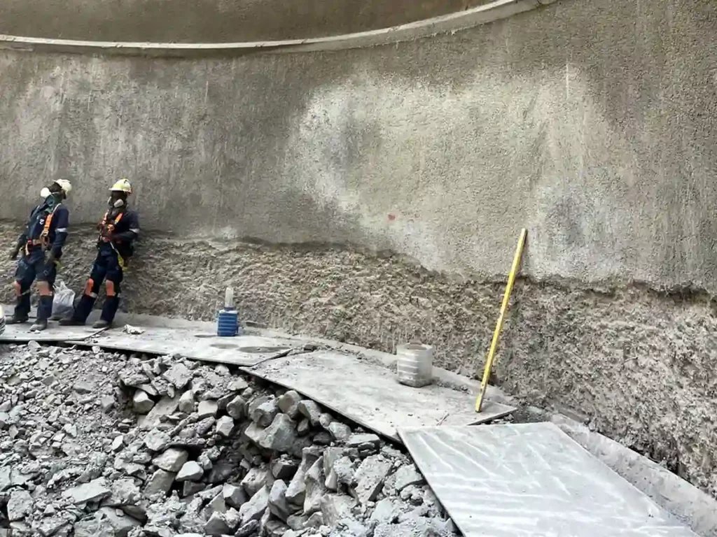P002 saldanha substation n shotcrete lined hopper inspection